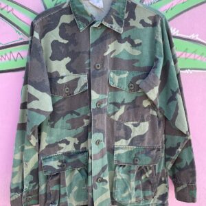 Photo detail:100% COTTON LIGHTWEIGHT SUPER SOFT & FADED CAMO PRINT MILITARY FATIGUE JACKET