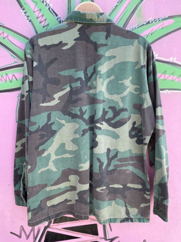 100% COTTON LIGHTWEIGHT SUPER SOFT & FADED CAMO PRINT MILITARY FATIGUE JACKET