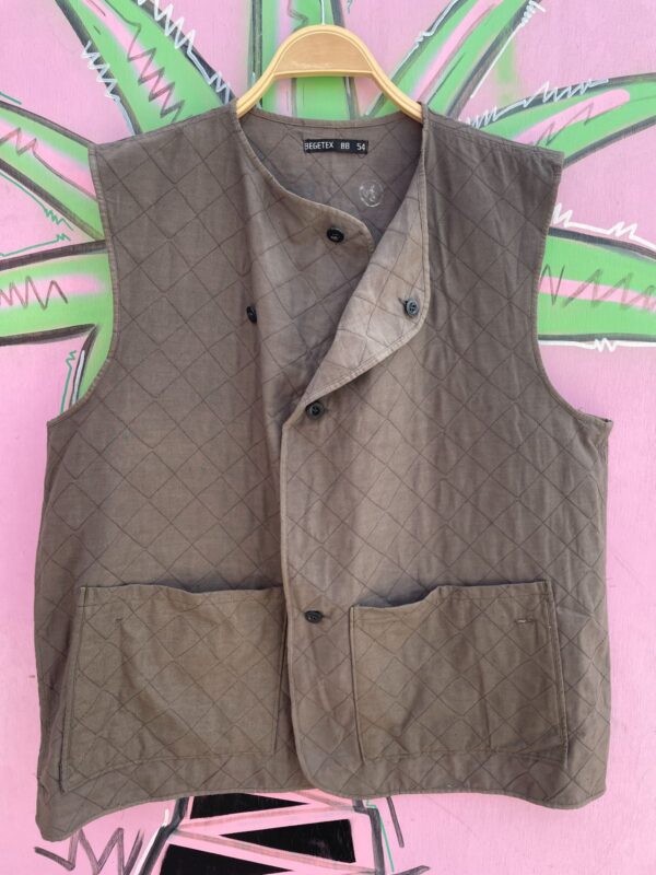 BELGIAN MILITARY QUILTED VEST DOUBLE FRONT POCKETS