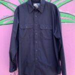 AS-IS RETRO LONG SLEEVE BUTTON DOWN WORK SHIRT