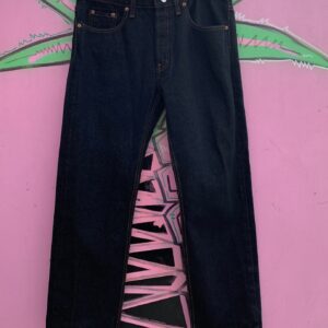 Photo detail:LEVIS 501 DARK DENIM JEANS W/ CONTRAST STITCH 36X30