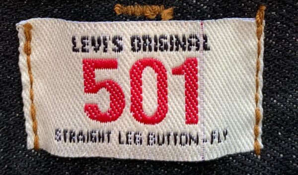 LEVIS 501 DARK DENIM JEANS W/ CONTRAST STITCH 36X30
