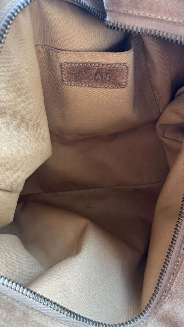 *AS-IS* Y2K SUEDE DOUBLE HANDLE HOBO BAG CROSS BODY STRAP