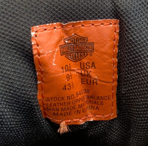 HARLEY DAVIDSON BIKER BOOTS W/ BUCKLE AND SIZE ZIPPER