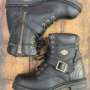 Photo detail:HARLEY DAVIDSON BIKER BOOTS W/ BUCKLE AND SIZE ZIPPER