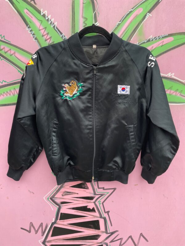 EMBROIDERED SATIN SEOUL KOREA OLYMPICS SOUVENIR JACKET