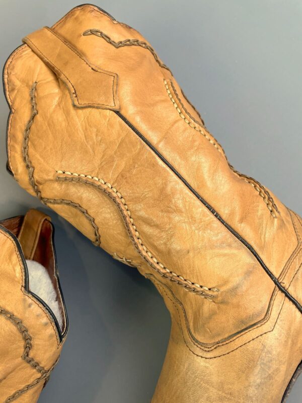 *AS-IS* GORGEOUS! HAND STITCHED SUPPLE LEATHER COWBOY BOOTS MADE IN MEXICO