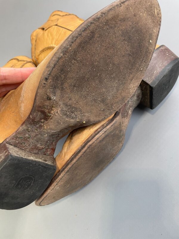 *AS-IS* GORGEOUS! HAND STITCHED SUPPLE LEATHER COWBOY BOOTS MADE IN MEXICO
