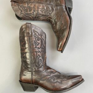 Photo detail:CLASSIC WESTERN ESPRESSO BROWN LEATHER COWBOY BOOTS - SIZE 13