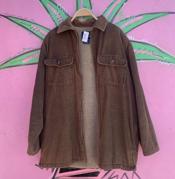 *AS-IS* SHERPA LINED CORDUROY ZIP-UP JACKET