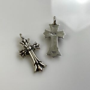 Photo detail:925 STERLING SILVER CHROME HEARTS DOUBLE CROSS PENDANT *MARKED 2011 - SOLD SINGLE