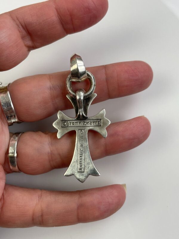 CLASSIC 925 STERLING SILVER CHROME HEARTS LARGE CROSS WITH BAIL