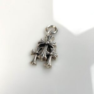Photo detail:925 STERLING SILVER CHROME HEARTS TRIPLE CROSS PENDANT *MARKED 2020