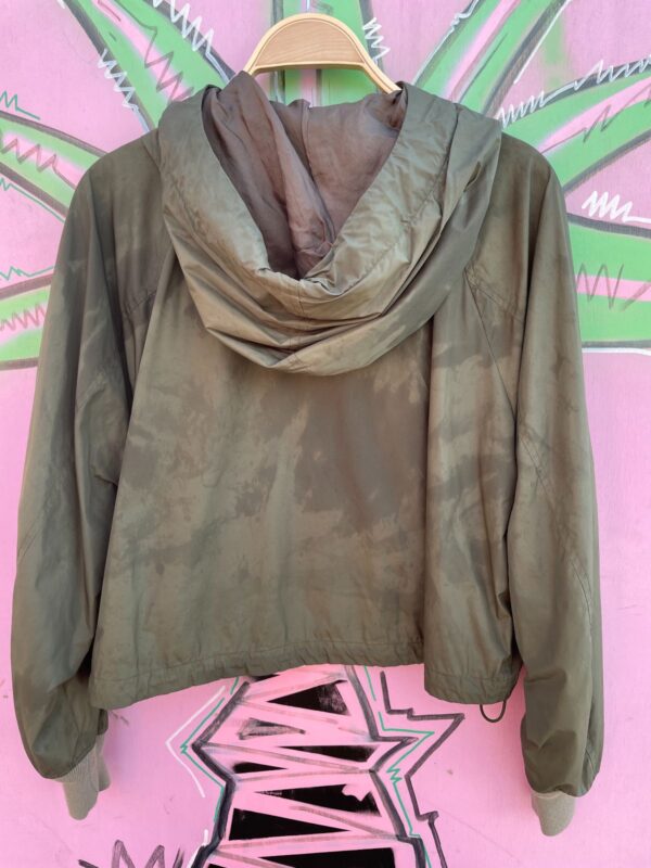 AS-IS RAD! MADE IN JAPAN! TRIPLE FRONT ZIPPER CROPPED NYLON MILITARY STYLE JACKET