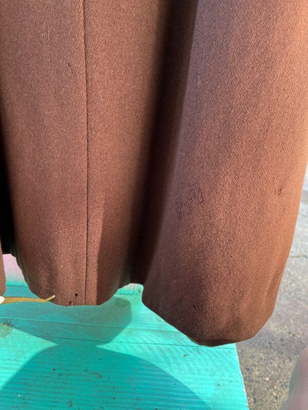 *AS-IS* JACKET FULL LENGTH TRENCH WITH SHEEP TRIM WITH BELT DOUBLE BREASTED