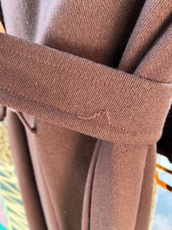 *AS-IS* JACKET FULL LENGTH TRENCH WITH SHEEP TRIM WITH BELT DOUBLE BREASTED