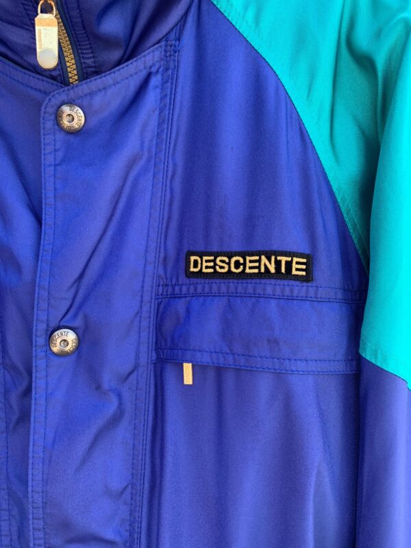 *AS IS* COLOR BLOCK ONE PIECE SNAP BUTTON BIB BELTED SKI SUIT