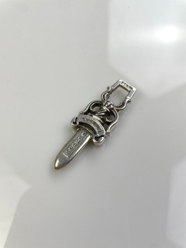 925 STERLING SILVER CHROME HEARTS DAGGER ZIPPER PULL PENDANT *SOLD INDIVIDUALLY
