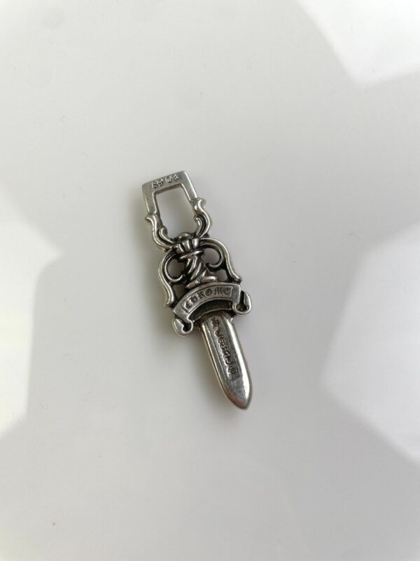 925 STERLING SILVER CHROME HEARTS DAGGER ZIPPER PULL PENDANT *SOLD INDIVIDUALLY