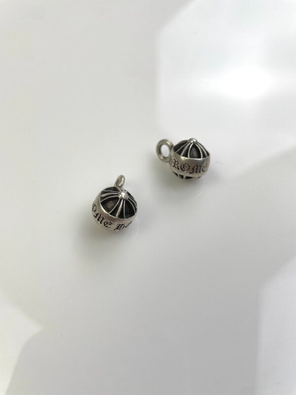 925 STERLING SILVER CHROME HEARTS BALL PENDANTS *SOLD INDIVIDUALLY