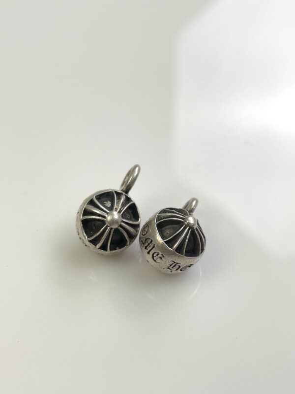 925 STERLING SILVER CHROME HEARTS BALL PENDANTS *SOLD INDIVIDUALLY