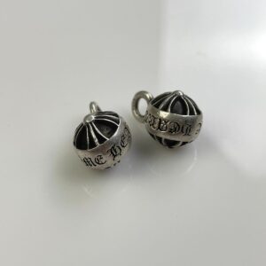 Photo detail:925 STERLING SILVER CHROME HEARTS BALL PENDANTS *SOLD INDIVIDUALLY