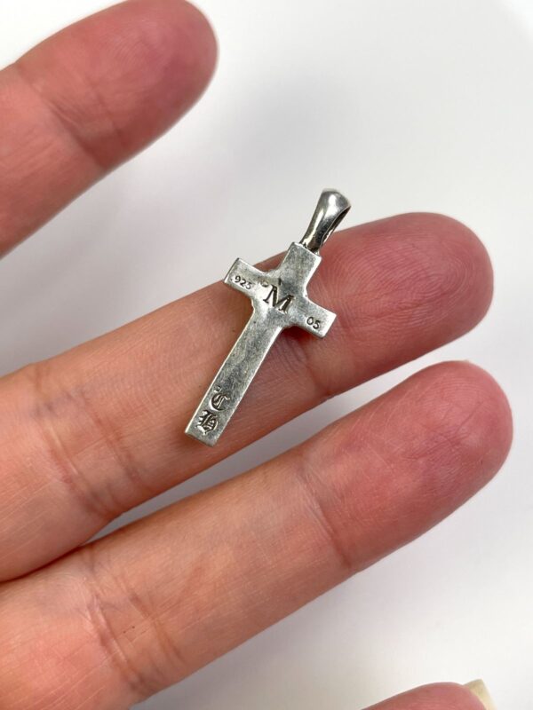 2005 925 STERLING SILVER CHROME HEARTS TINY MAPPLE THORPE SOAP CROSS CHARM
