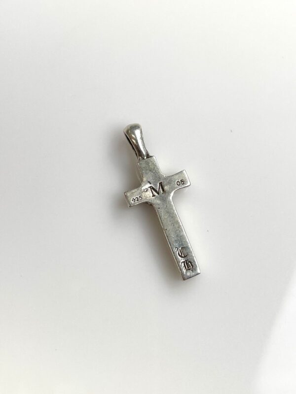 2005 925 STERLING SILVER CHROME HEARTS TINY MAPPLE THORPE SOAP CROSS CHARM