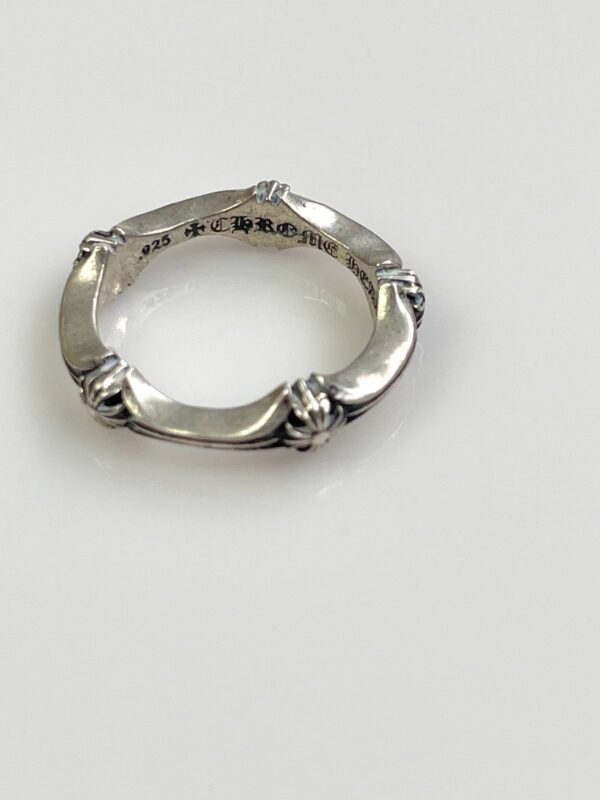 925 STERLING SILVER CHROME HEARTS PLUS AND BONE RING
