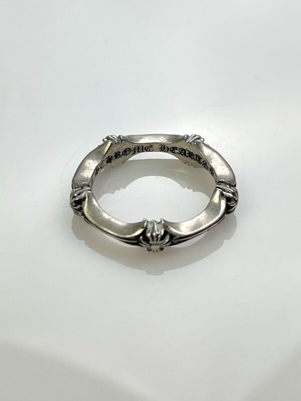 925 STERLING SILVER CHROME HEARTS PLUS AND BONE RING