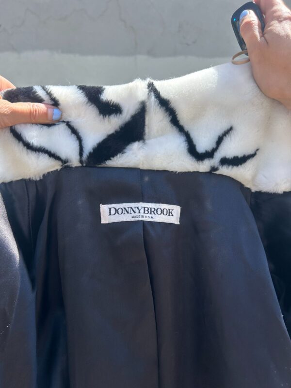 PICASSO FACE ABSTRACT ART FAUX FUR COAT