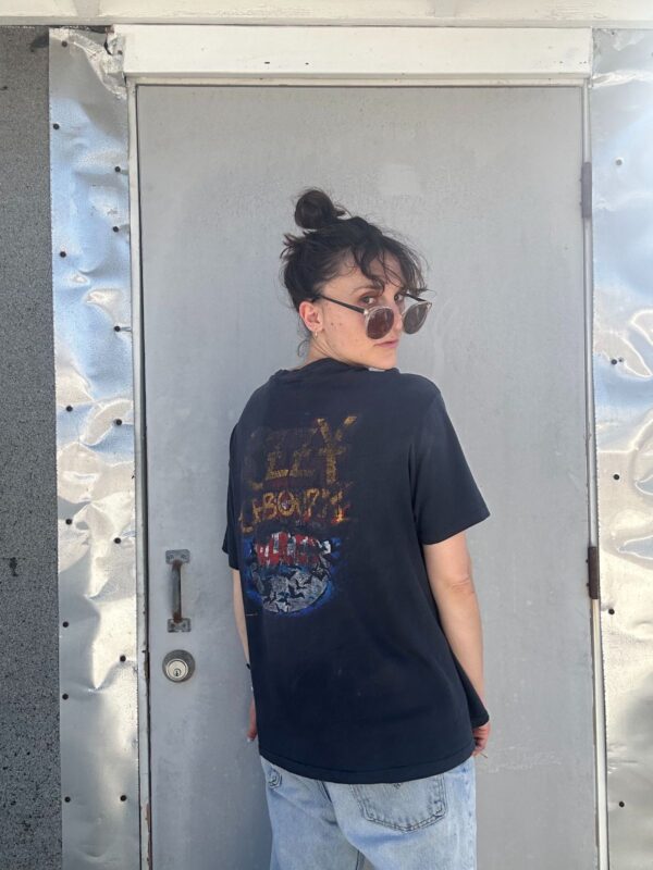 *AS-IS* KILLER! PERFECTLY FADED BOXY CUT OZZY OSBOURNE RULES 1984 WEREWOLF VINTAGE BAND GRAPHIC SINGLE STITCH GRAPHIC T-SHIRT