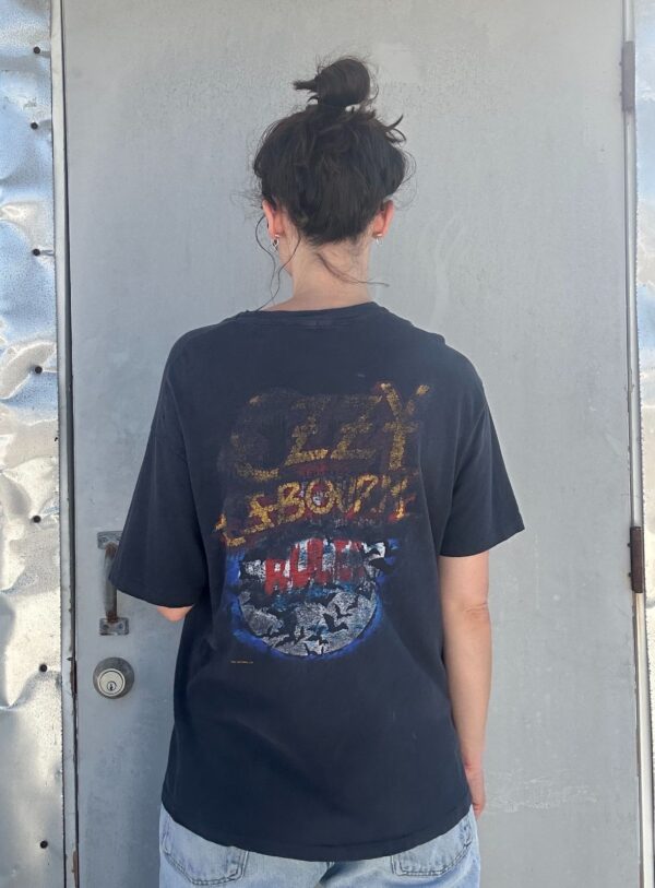 *AS-IS* KILLER! PERFECTLY FADED BOXY CUT OZZY OSBOURNE RULES 1984 WEREWOLF VINTAGE BAND GRAPHIC SINGLE STITCH GRAPHIC T-SHIRT