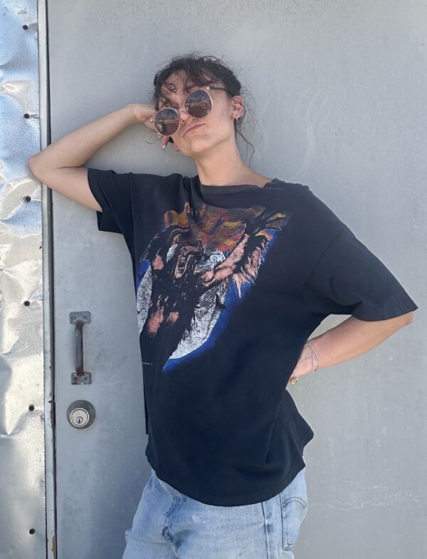 *AS-IS* KILLER! PERFECTLY FADED BOXY CUT OZZY OSBOURNE RULES 1984 WEREWOLF VINTAGE BAND GRAPHIC SINGLE STITCH GRAPHIC T-SHIRT