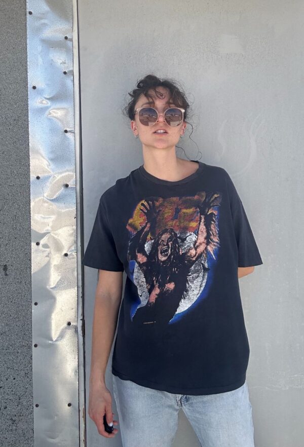 *AS-IS* KILLER! PERFECTLY FADED BOXY CUT OZZY OSBOURNE RULES 1984 WEREWOLF VINTAGE BAND GRAPHIC SINGLE STITCH GRAPHIC T-SHIRT