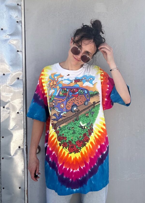 *AS-IS* RAD! GRATEFUL DEAD 1994 SUMMER TOUR TIE-DYE SINGLE STITCH GRAPHIC T-SHIRT