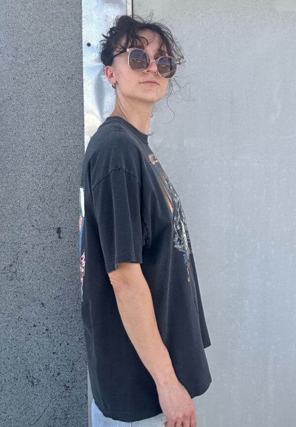 *AS-IS* 1990S PERFECTLY FADED & BOXY HARLEY DAVIDSON WORLD CLASS ENGINES LOS ANGELES GRAPHIC T-SHIRT
