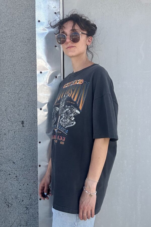 *AS-IS* 1990S PERFECTLY FADED & BOXY HARLEY DAVIDSON WORLD CLASS ENGINES LOS ANGELES GRAPHIC T-SHIRT