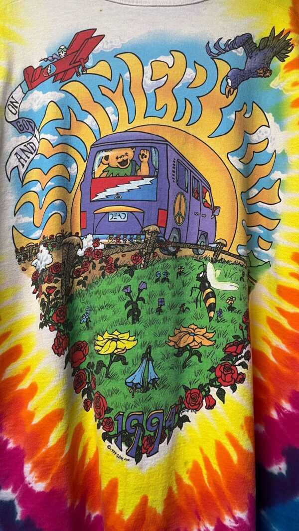 *AS-IS* RAD! GRATEFUL DEAD 1994 SUMMER TOUR TIE-DYE SINGLE STITCH GRAPHIC T-SHIRT
