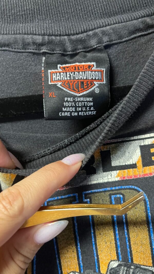 *AS-IS* 1990S PERFECTLY FADED & BOXY HARLEY DAVIDSON WORLD CLASS ENGINES LOS ANGELES GRAPHIC T-SHIRT