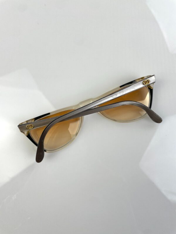 RAD! 1970S-80S MADE IN ITALY CUSTOM OMBRE TINTED DEADSTOCK GUCCI CAT EYE STYLE SUNGLASSES