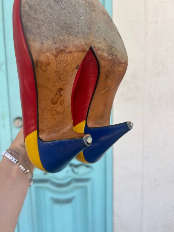 *AS-IS* SO COOL! MADE IN ITALY! 1980S PRIMARY COLOR BLOCK PUMPS