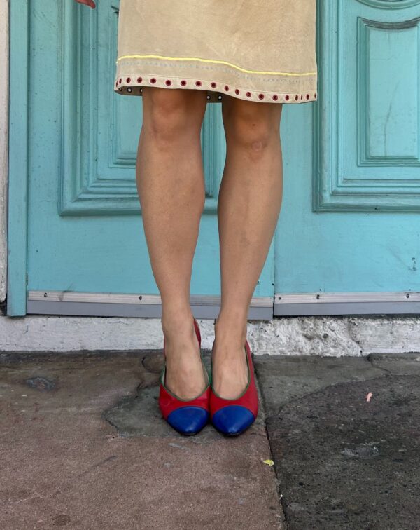 *AS-IS* SO COOL! MADE IN ITALY! 1980S PRIMARY COLOR BLOCK PUMPS