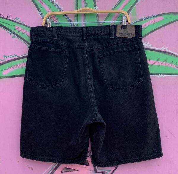 1990S PERFECT FADED BLACK DENIM SHORTS - JORTS