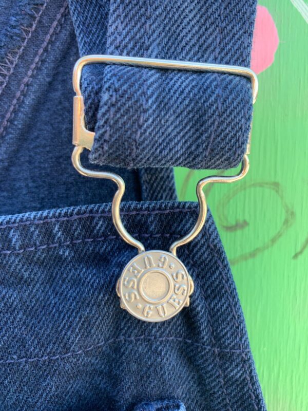 CUTE! 1980S TAPERED LEG GUESS OVERDYED DENIM OVERALLS