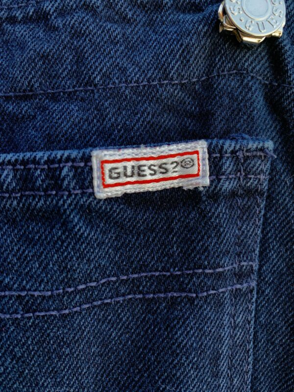 CUTE! 1980S TAPERED LEG GUESS OVERDYED DENIM OVERALLS