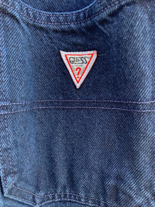 CUTE! 1980S TAPERED LEG GUESS OVERDYED DENIM OVERALLS