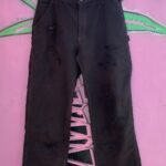 NICE! PERFECTLY DISTRESSED ESPRESSO BROWN CARHARTT WORKWEAR PANTS