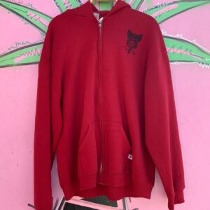 Photo detail:1990S MADE IN MEXICO HOODED ZIP-UP SWEATSHIRT SMALL PIG / COP GRAPHIC