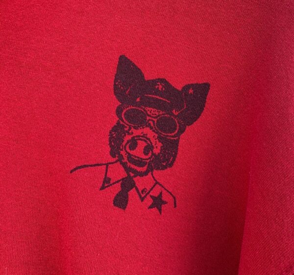 1990S MADE IN MEXICO HOODED ZIP-UP SWEATSHIRT SMALL PIG / COP GRAPHIC